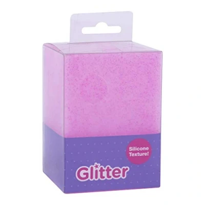 Abbildung von APLI 18757 Fuchsia Glitzer Stifthalter aus Silikon, 70 x 95 mm