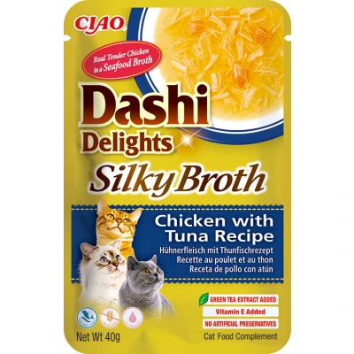 Abbildung von Dashi Delights Silky Broth Katzensnack Huhn mit Thunfisch