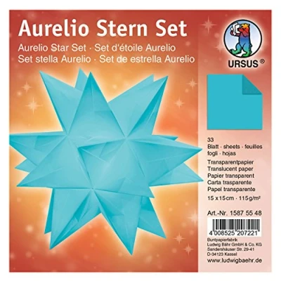 Abbildung von Ludwig Bähr Faltblätter Aurelio Stern Transparentpapier 115g/qm 15x15c