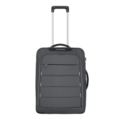 Abbildung von Travelite Skaii 2w Hybrid Trolley S 55 Gipfelgrau Koffer mit 2 Rollen Weichgepäck