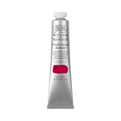 Abbildung von Winsor &amp; Newton 2337550 Professional Acrylfarbe in Künstlerqualität, hohe Farbbrillanz Deckkraft, Archivqualität, 200ml Tube Quinacridone Rotviolett
