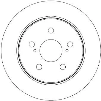 Abbildung von TRW DF8335 Bremsscheibe 281 12 5 114,3 voll lackiert TOYOTA: Camry VIII Limousine, C HR, RAV4 V, LEXUS: NX, UX, ES VII