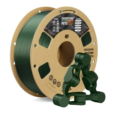 Abbildung von OVERTURE PETG Filament Aufgerüstet 1,75 mm, 1kg (2,2 lbs) Spule, 3D Druck Filament, Maßgenauigkeit +/ 0.02 mm (Armeegrün)