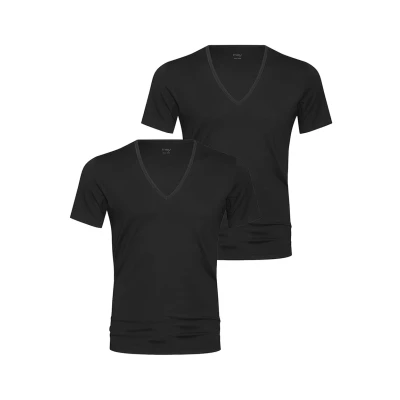 Abbildung von mey 2PACK Unterhemd/shirt, Herren, Größe: Small, Schwarz