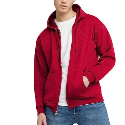 Abbildung von Hanes Herren up, EcoSmart Fleece Full Zip Hoodie for Men, Hooded Sweatshirt Kapuzenpullover, Kastanienbraun, X Large