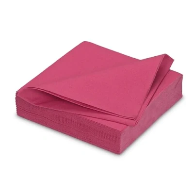 Abbildung von AVA Servietten stoffähnlich 40x40cm 25 Stück Farbauswahl Airlaid saugstark Einweg Tischservietten zum Falten Einfarbige Papierservietten für Hochzeit Geburtstag Gastronomie Fuchsia