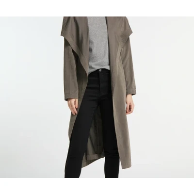 Abbildung von DREIMASTER Vintage Cupro Mantel für Damen XS / Dunkelgrau 100% Polyester