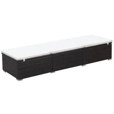 Abbildung von vidaXL Sonnenliege Poly Rattan Gartenliege Strandliege Liegestuhl Relaxliege