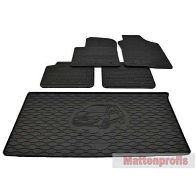 Abbildung von Mattenprofis Gummimatten + Gummi Kofferraumwanne Set geeignet für FIAT 500 Cabrio ab Bj.2007 GKK