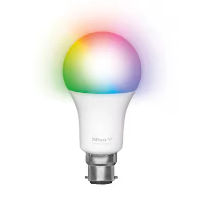 Abbildung von Trust WiFi B22 Smart Lampe, Farbwechsel LED Birne, Leuchtmittel für Alexa und Google Home, Kein Hub Erforderlich, 2.4GHz Glühbirne RGB, WI Fi Weiß Farbig 2er Pack