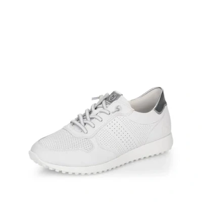 Abbildung von Remonte Damen Low Top Sneaker D3100, Frauen Halbschuhe,lose Einlage,Laufschuhe,Freizeit,sportlich,straßenschuhe,Strassenschuhe,Weiss Kombi (80),41 EU