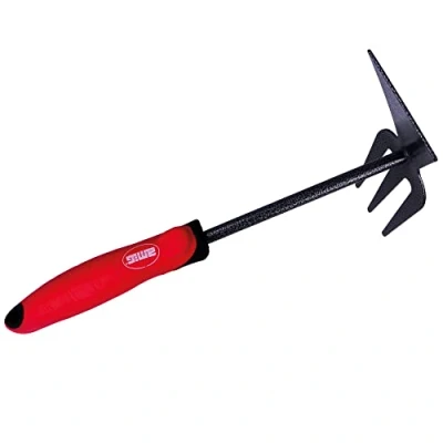 Abbildung von Amig Gartenarbeit und Gabel mit ABS Griff Stahlkörper für Pflanzen im Haus Rot Schwarz Maße 33 cm