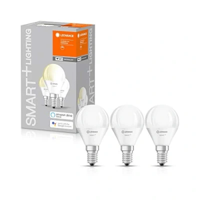 Abbildung von LEDVANCE Smarte LED Lampe mit WiFi Technologie, Sockel E14, Dimmbar, Warmweiß (2700 K), ersetzt Glühlampen 40 W, SMART+ Mini Bulb Dimmable, 1er Pack