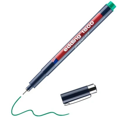 Abbildung von 10 x edding Faserzeichner 1800 profipen 0.3 ca. 0,35mm grün