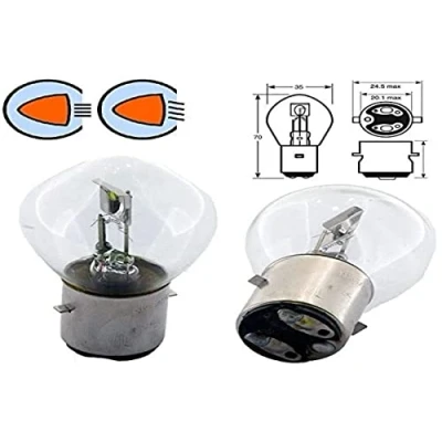 Abbildung von cyclingcolors 6V 25/25W BA20D GLÜHBIRNE LAMPE GLÜHLAMPE SCHEINWERFER MOTORRAD MOPED MOFA ROLLER MOKICK