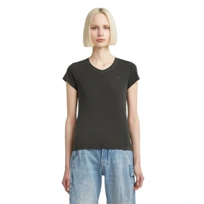Abbildung von G STAR Eyben Vneck Tshirt basic, Damen, Größe: XXS, Asfalt gd