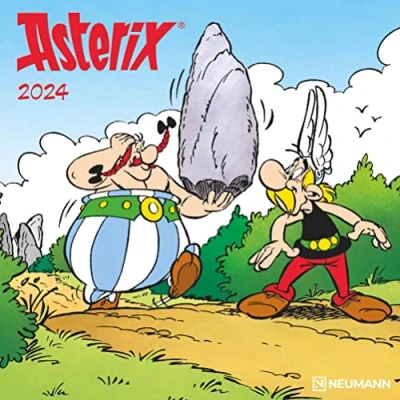 Abbildung von Asterix 2024 Wand Kalender Broschüren 30x30 30x60 geöffnet Cartoon