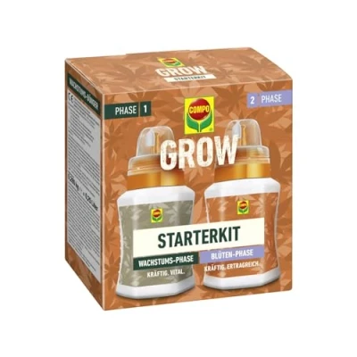 Abbildung von COMPO GROW Duopack für Spezialkulturen, Wachstums Dünger und Blüten Dünger, Indoor &amp; Outdoor 2x250 ml, grün