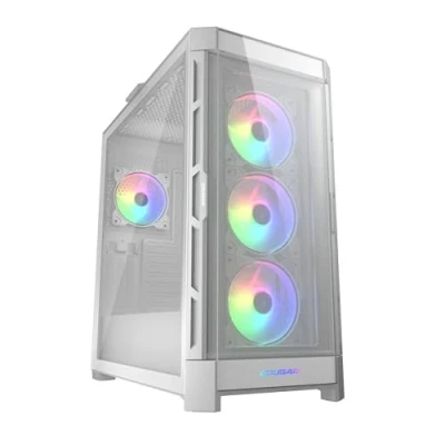 Abbildung von COUGAR DUOFACE PRO RGB Mid Tower PC Gehäuse mit 2 Frontplatten und Lüftern (Weiss)