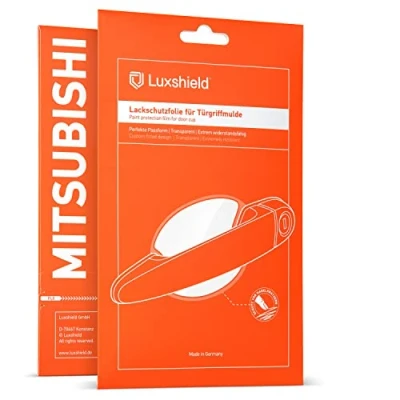 Abbildung von Luxshield Auto Türgriff Schutzfolie Griffmulde für Mitsubishi Colt 7 (VII) VB I 2023 2024 Kratzschutz, Lackschutzfolie Transparent glänzend