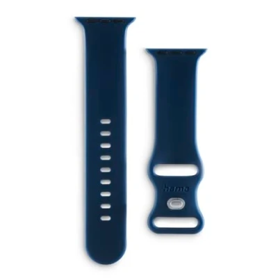 Abbildung von Hama Smartwatch Armband Wechselarmband für Apple Watch 9, Ultra 2, SE, 49mm, 45mm, 44mm, 42mm, Silikon, Ultra, 8,SE,7,6,5,4,3,2,1
