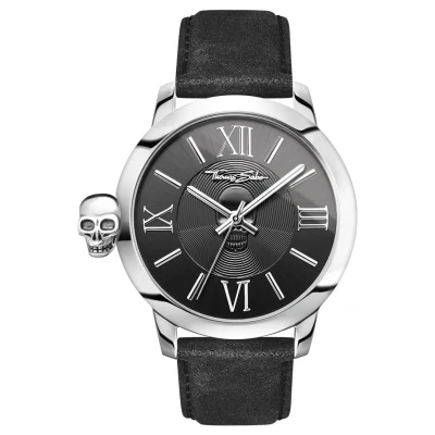 Abbildung von Thomas SABO Rebel WITH Karma Uhr black/silvercoloured, Herren, Größe: One Size, Black/silver coloured