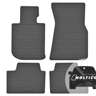 Abbildung von moto MOLTICO Gummi Automatten Gummimatten Passgenau 4 teilig Set Allwetter Fussmatten Auto passend für BMW 3 G20 / G21 2018