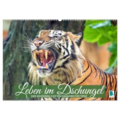 Abbildung von Leben im Dschungel: Der Regenwald ist ein Paradies für Tiere (Wandkalender 2025 DIN A2 quer), CALVENDO Monatskalender