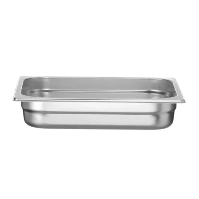 Abbildung von HENDI Gastronormbehälter, Temperaturbeständig von 40 bis 300C, Heissluftöfen Kühl und Tiefkühlschränken Chafing Dishes Bain Marie, Stapelbar, 4L, GN 1/2, 325x265x(H)65mm, Edelstahl 18/10