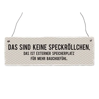 Abbildung von Interluxe Holzschild DAS SIND Keine SPECKRÖLLCHEN Frauen Lustig Geschenk Spruch