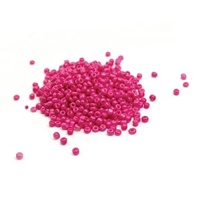 Abbildung von Vintageparts Rocailles Perlen in Fuchsia 3mm 20g zum Schmuck selber basteln