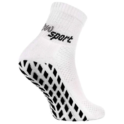 Abbildung von Rainbow Socks Neo ABS Sport Damen Herren Neon Sneaker Stopper Socken 1 Paar Weiß + Schwarz Größen 42 43