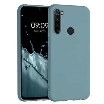 Abbildung von kwmobile Hülle kompatibel mit Xiaomi Redmi Note 8 (2019/2021) weiches TPU Silikon Case Cover geeignet für kabelloses Laden Arctic Night