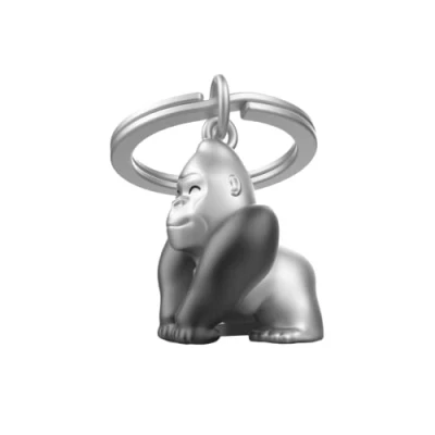 Abbildung von O meta[l]morphose METALMORPHOSE Schlüsselanhänger Gorilla MTM133 01&lt; Schwarz, Silber, one size, Schwarz und silberfarben, Einzigartig