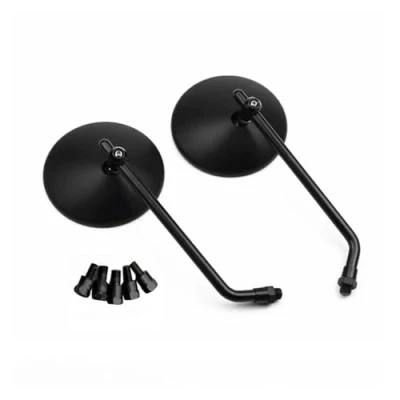 Abbildung von SCARXUSV Für Ducati Scrambler 800 1200 Schwarze Motorrad Rückspiegel Runde Cafe Racer Seitenspiegel 10 Mm Motorradspiegel Set(Schwarz)