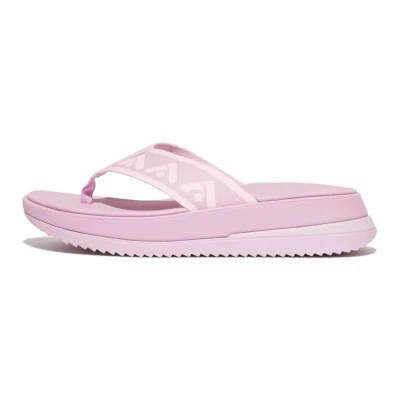 Abbildung von Fitflop SURFF WEBBING TOE Zehentrenner, Keilabsatz, Sommerschuh, Schlappen mit Microwobbleboard