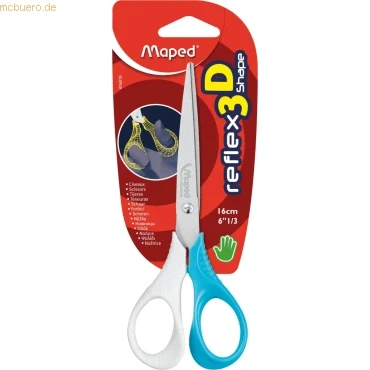 Abbildung von 12 x Maped Schere Shape 16 cm farbig sortiert auf Blisterkarte
