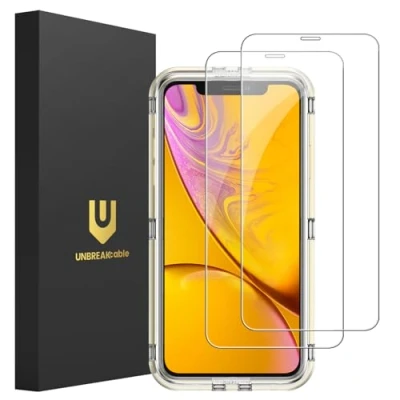 Abbildung von UNBREAKcable Panzer Schutz Glas für iPhone XR und 11 [2 Stück] Schutzfolie, 9H Härte Schutzglas, 2.5D Double Defense Displayschutzfolie, Kratzfest, Anti Fingerprint blasenfrei