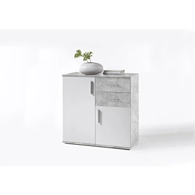 Abbildung von Avanti Trendstore Bea Kommode mt 2 Türen und Schubkästen, in verfügbar, BHT ca. 80x82x35 cm (Grau)