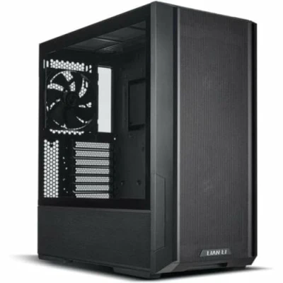 Abbildung von Lian Li LANCOOL 216X PC Gehäuse 392 mm GPU Größe Design mit hohem Luftstrom inklusive 160 Lüftern, Stahl, Midi Tower, Schwarz