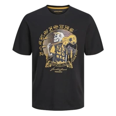 Abbildung von JACK&amp;JONES JUNIOR Jungen Jjskull Rock Tee Crew Neck Jnr T Shirt, Black/Print:Big, 128 EU
