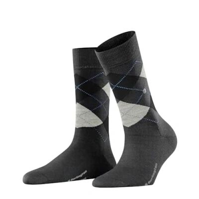 Abbildung von Burlington Marylebone Rautenmuster Onesize Socken, Damen, Größe: 36 41, Dunkelgrau