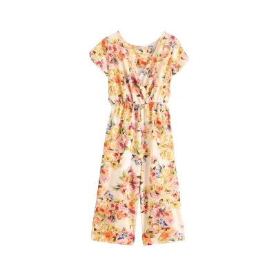 Abbildung von Next Regular FIT Printed Jumpsuit für Kinder, Größe: 128, Cream floral