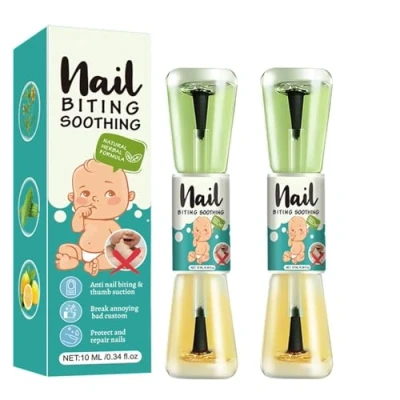 Abbildung von 2stk Stoppen Sie Das Nägelkauen Für Kinder Und Erwachsene Die Abschreckende Nagellackbehandlung Bitteres Nagelwasser Natürlicher Nagellack Gegen Nagelkauen, Verhindert Daumenlutschen