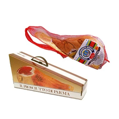 Abbildung von PROSCIUTTO DI PARMA g.U. (Cav. U. Boschi) Halber, Schinken Gewicht ca. 3,9 kg.+ Geschenkbox
