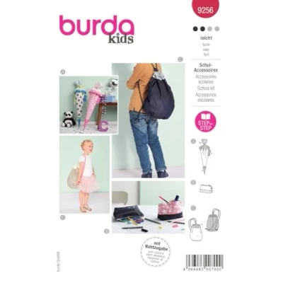 Abbildung von Schultüte / Mäppchen Turnbeutel Burda 9256 One Size