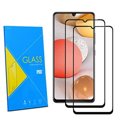 Abbildung von Displayschutzfolie für Samsung Galaxy A42 5G, Panzerglas Handyfolie, gehärtetes Glas, Schutzhüllenfreundlich, kratzfest, bruchsicher, 2 Stück