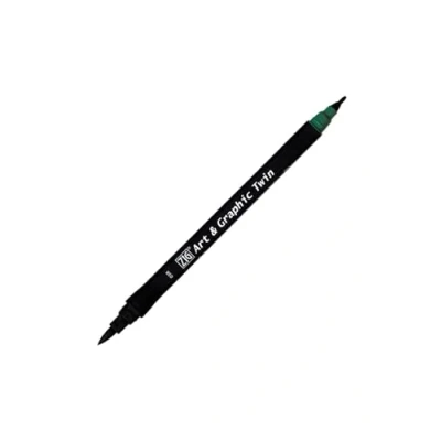 Abbildung von Kuretake ZIG Art and Graphic Twin Tip Bürste Marker 038 Green
