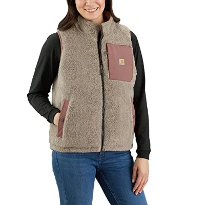 Abbildung von Carhartt Damen Relaxed Fit Wendeweste mit wasserabweisender Oberfläche und Wind Fighter Technologie, Farbe:Nutmeg, Gr: S