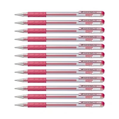 Abbildung von Pentel Tintenroller mit Geltinte, 0,8 mm Lot de 12 Rot metallic
